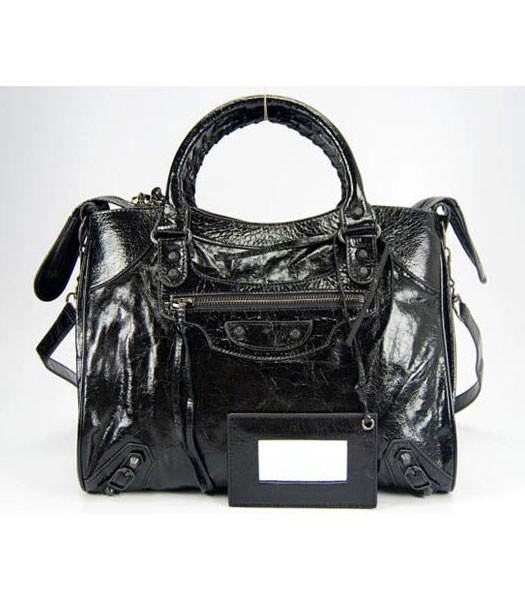 Handbag-nero di Balenciaga in pelle nera Spike
